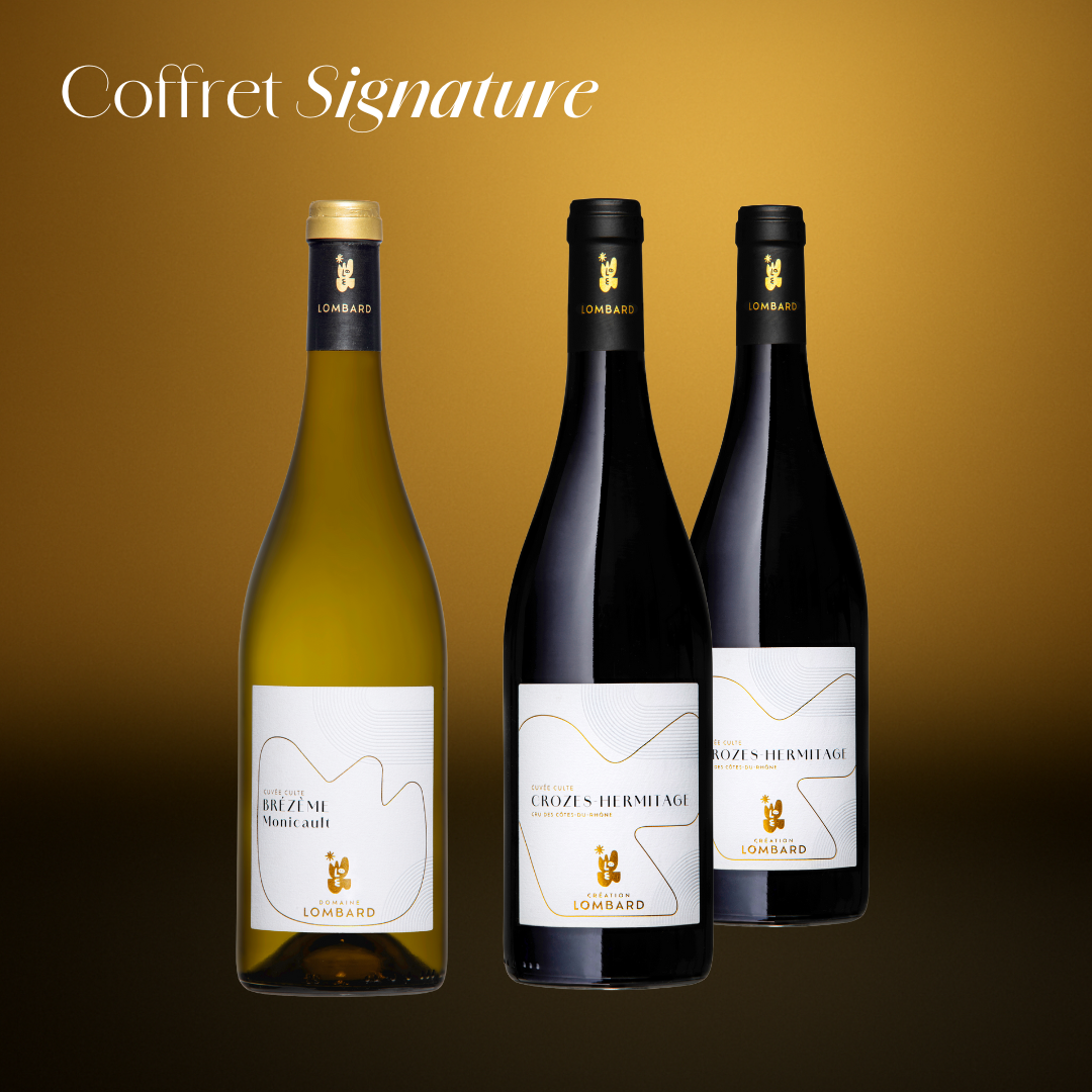 Coffret de vins de la gamme Cuvée Signature, Lombard Le Vin de Demain, Crozes-Hermitage & Brézème Monicault
