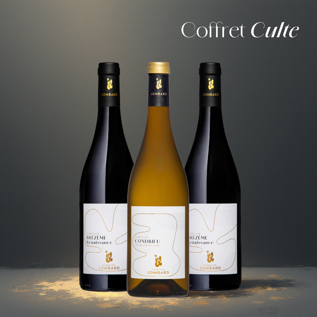 Coffret de vins de la gamme Cuvée Culte, Lombard Le Vin de Demain, Condrieu et Brézème